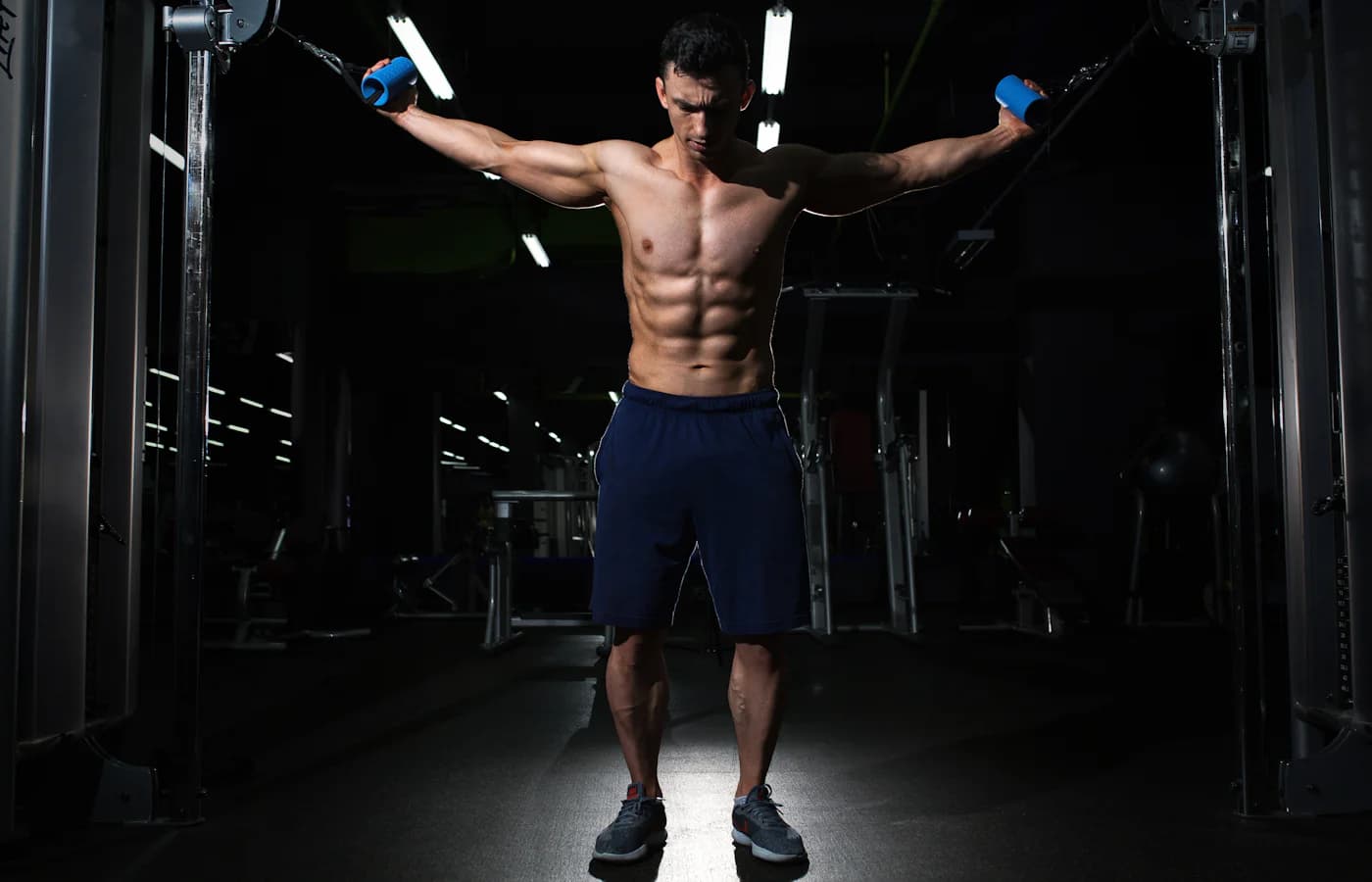 A real strength-training or gym environment.