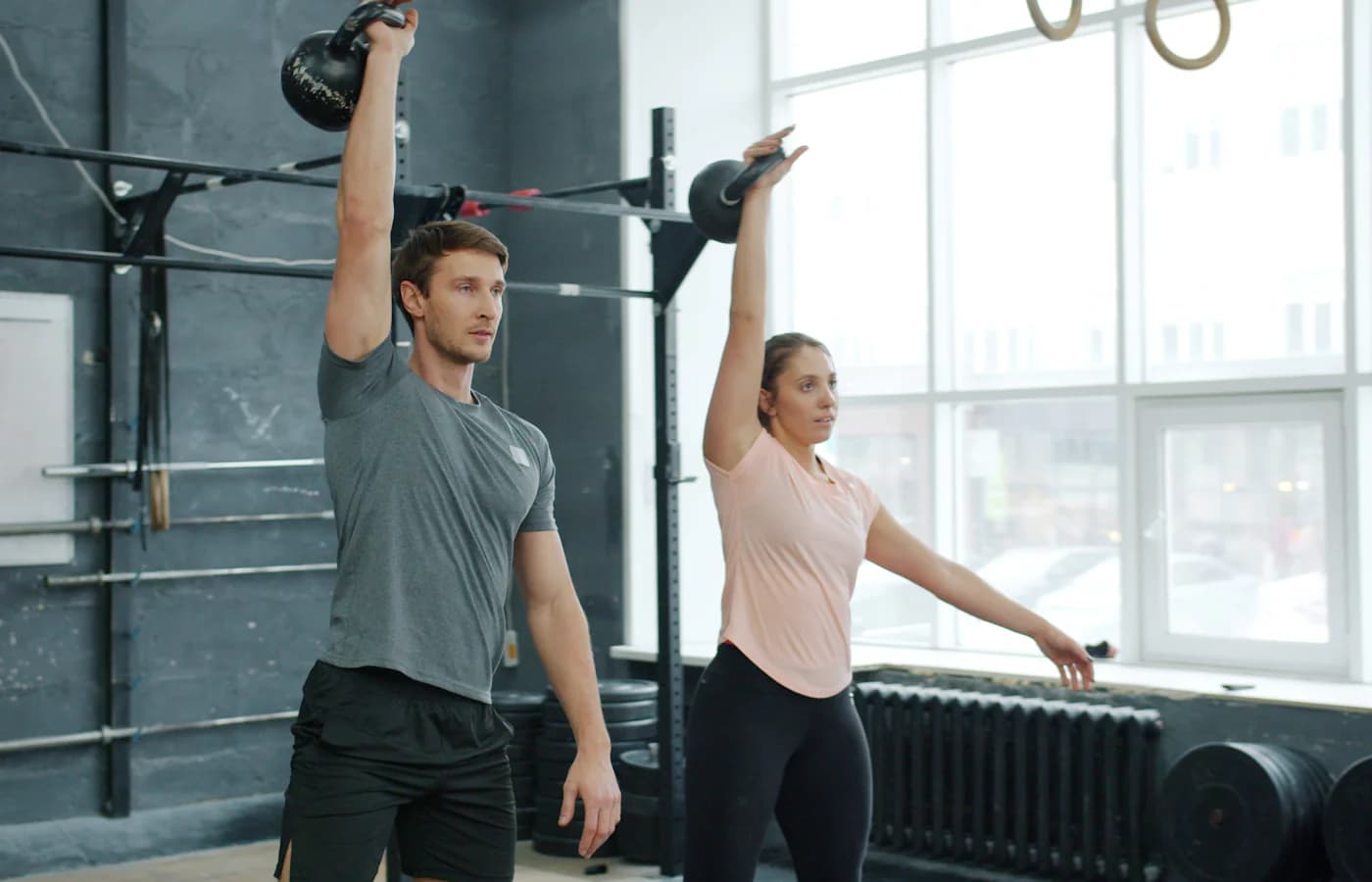 A real strength-training or gym environment.