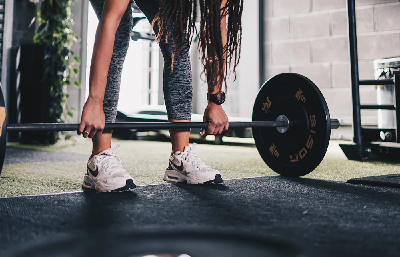 A real strength-training or gym environment.