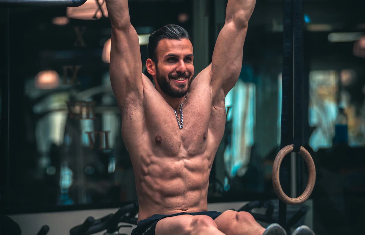 A real strength-training or gym environment.