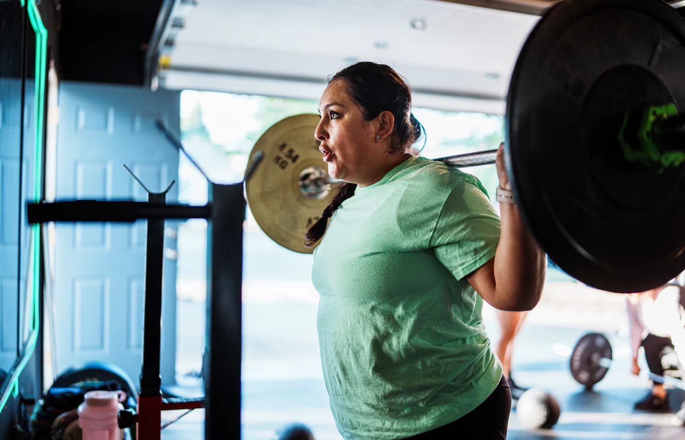 A real strength-training or gym environment.