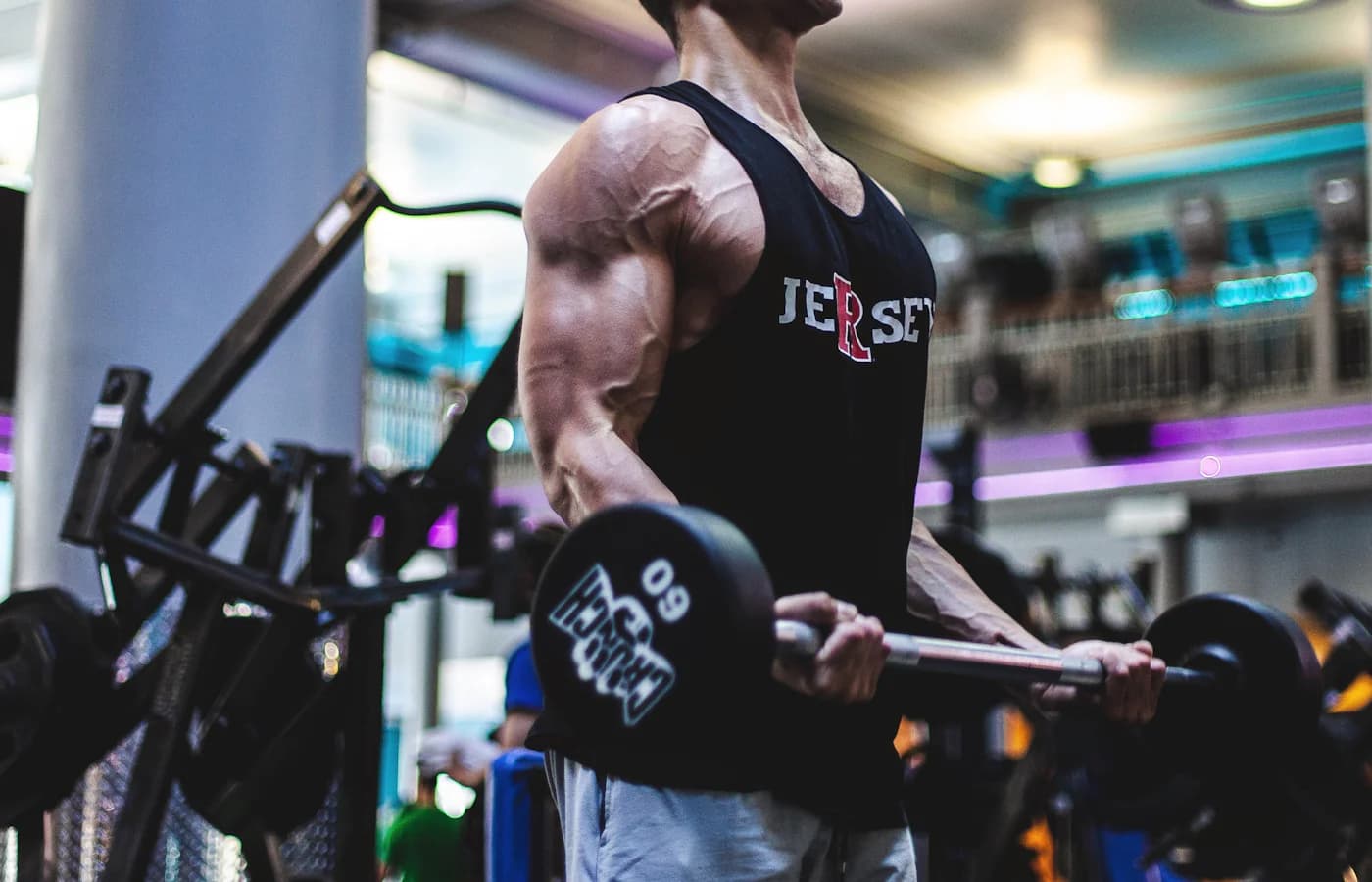 A real strength-training or gym environment.
