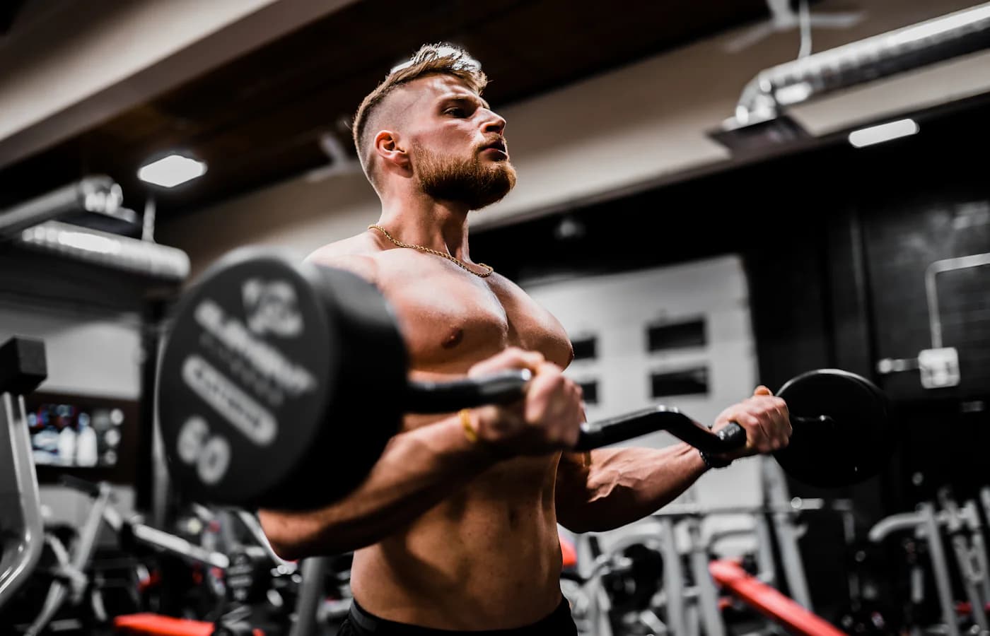 A real strength-training or gym environment.