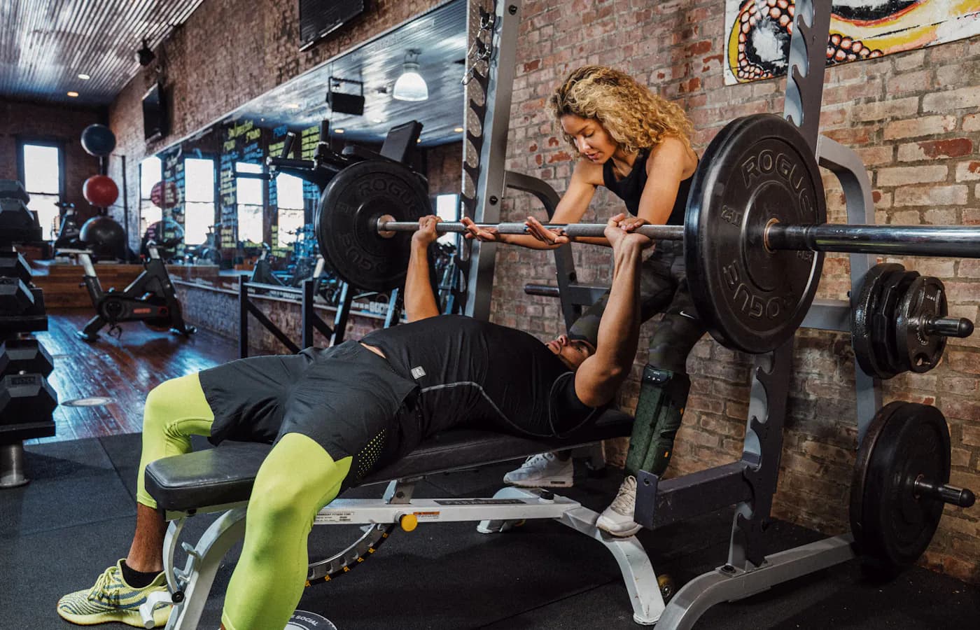 A real strength-training or gym environment.