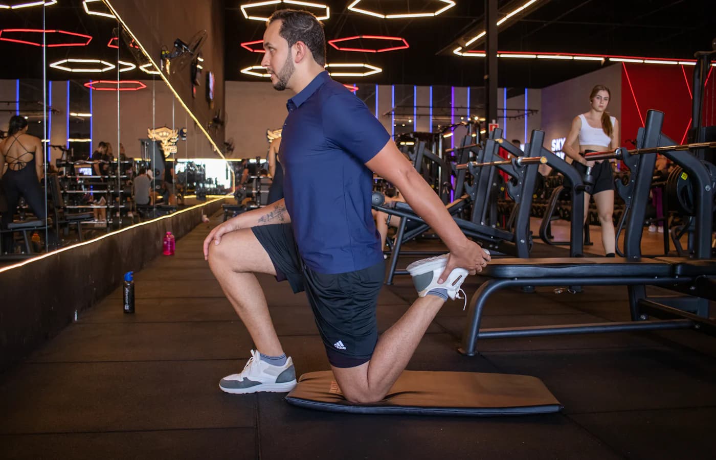A real strength-training or gym environment.