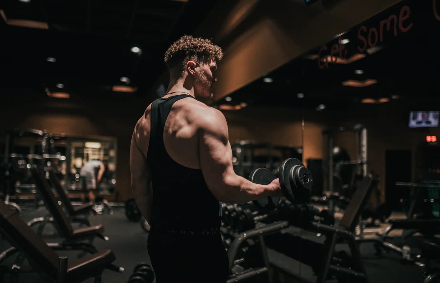 A real strength-training or gym environment.