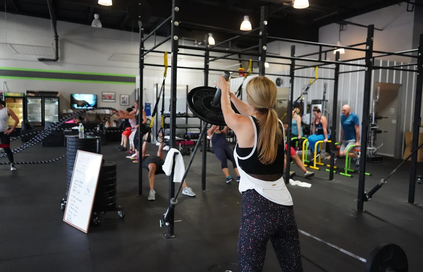 A real strength-training or gym environment.
