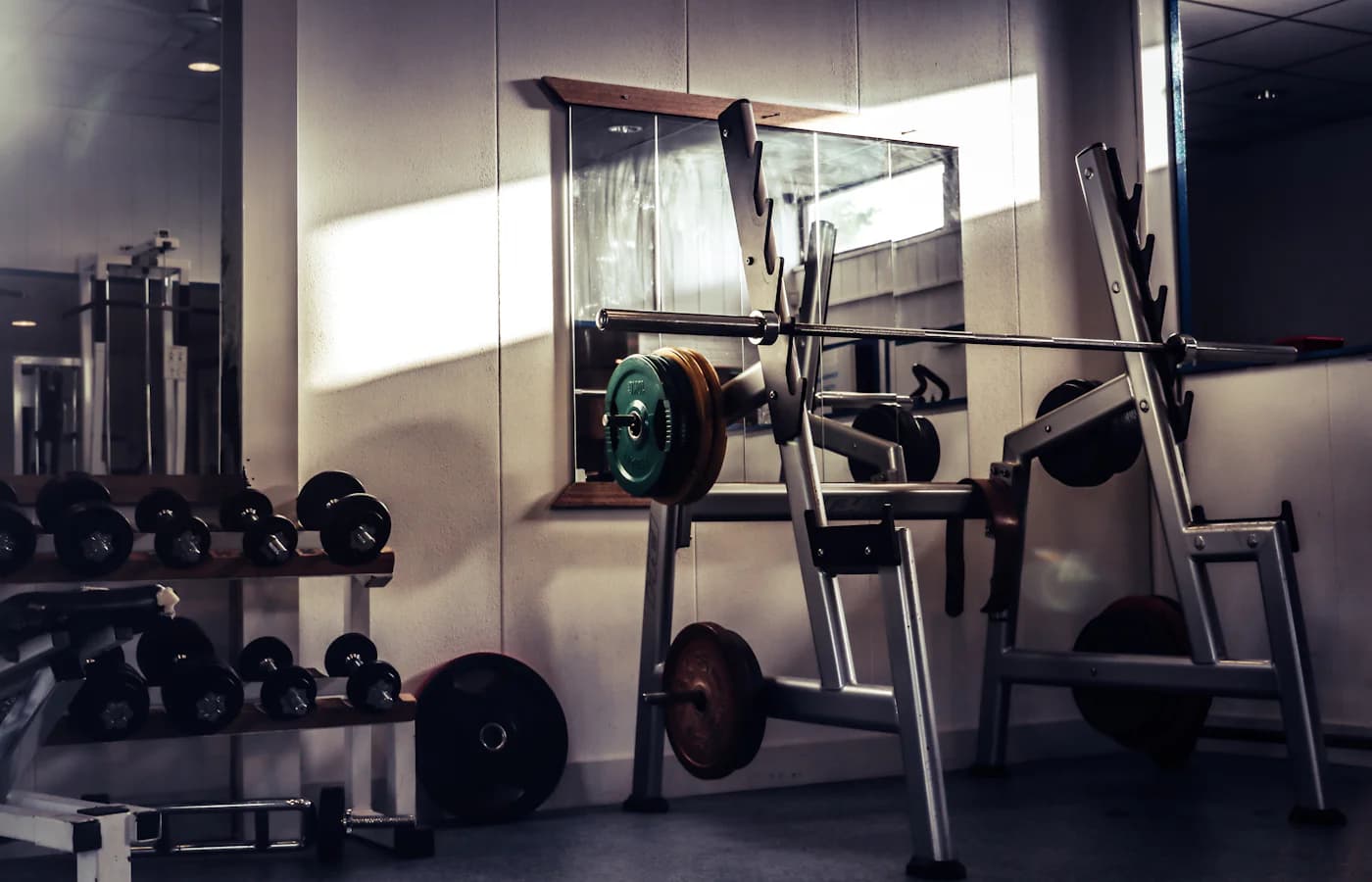 A real strength-training or gym environment.