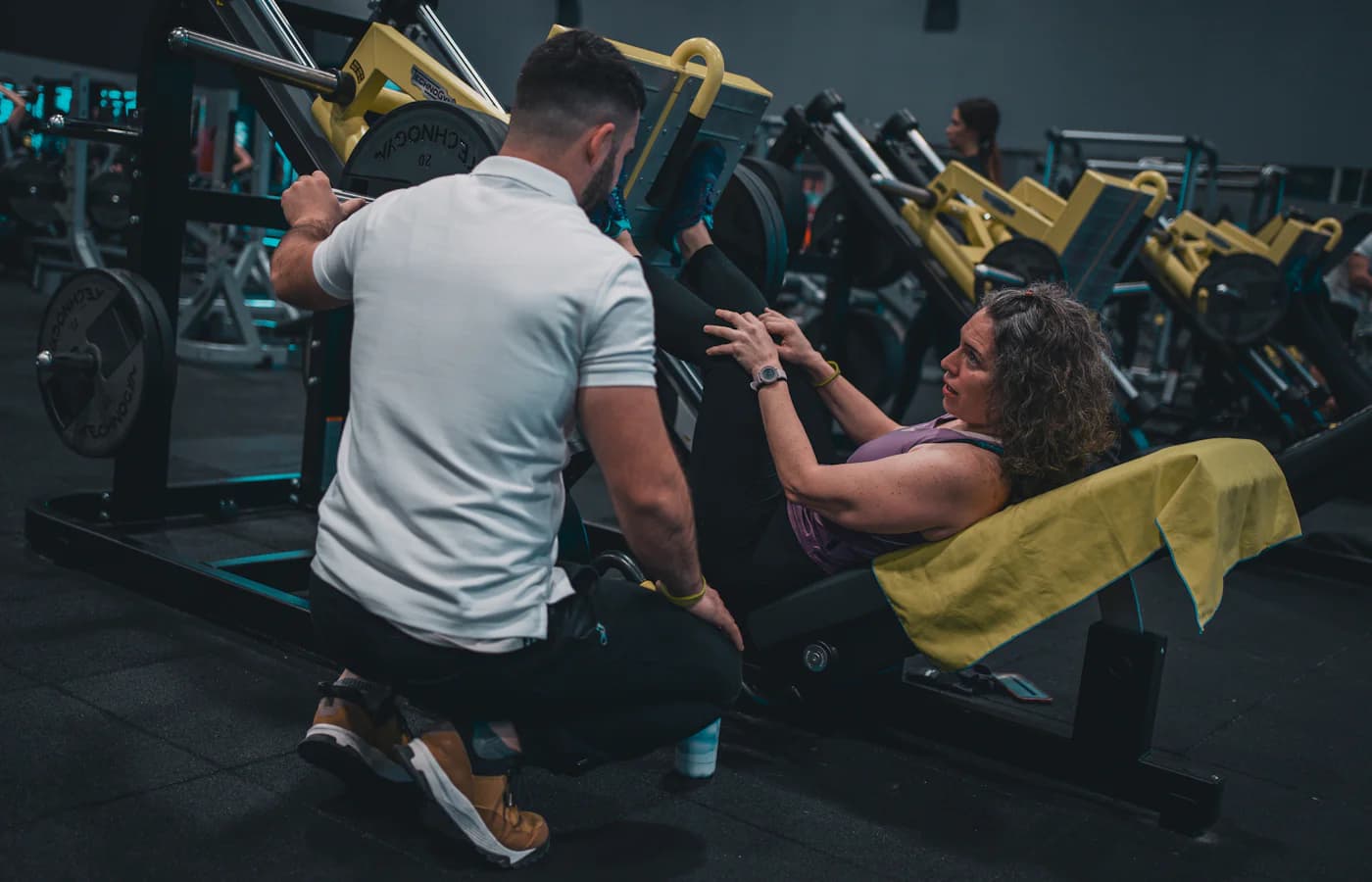 A real strength-training or gym environment.